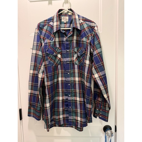 Ely Cattleman Other - Vintage Ely Cattleman western wear pearl snap shirt men's Large Tall